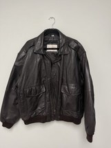 Vintage Appalachian Leather Flight Bomber Jacket Mens Black. Size XXL. - £90.37 GBP