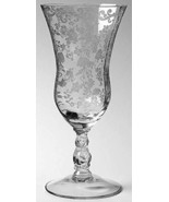 Cambridge Chantilly Etched Floral Clear Water or Wine Goblet 9 Ounces - $28.99