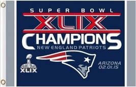 New England Patriots Sport Club Flag 3X5 Ft Polyester Banner USA 90x150cm - $375.42 MXN