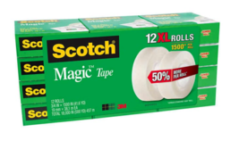 3M Scotch Magic Tape, 12-count COSTCO#133502 - £17.40 GBP