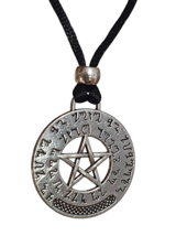 Theban Pentacle Pendant Necklace Prosperity Amulet Wiccan Pagan Corded Jewellery - £7.59 GBP