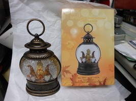 &quot;Harvest Gnome Glitter Water Light Up Fishbowl Lantern 4.9 x 2.75 x 9.5&quot;... - $30.64