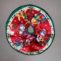 DISNEY Christmas Tree Skirt with Mickey Minnie Mouse Donald Duck Goofy a... - $27.72