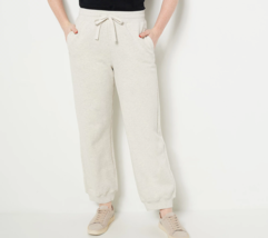 RM Rebecca Minkoff Terry Ankle Joggers Pants- Almond, MEDIUM  A474355 - £22.79 GBP