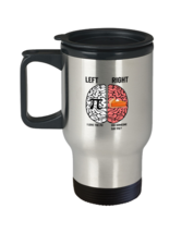 Coffee Travel Mug  Funny Pi Day Left Vs Right Brain  - £20.00 GBP