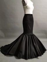 Black Mermaid Maxi Skirt Outfit Women Custom Plus Size Maxi Mermaid Skirt image 4