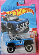 HOT WHEELS 163/250 THEN AND NOW CUSTOM FORD BRONCO 6/10 Blue Diecast NEW... - $7.69