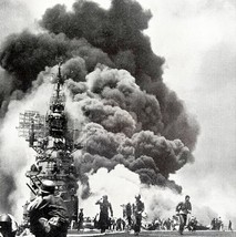 USS Bunker Hill Hit By 2 Kamikaze Planes 1945 WW2 Photo Print Military D... - $731.52 MXN