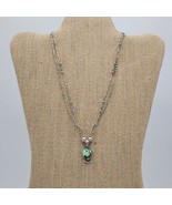 Vintage Womens Sterling Silver Turquoise Necklace Pendant Beaded Western... - £73.77 GBP