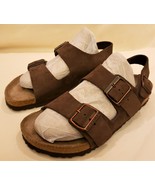 Birkenstock Sandals Milano Big Buckle Sz. EU-37/US 6-6.5 Brown Leather - £64.07 GBP