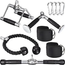 Tricep Press Down Cable Machine Attachment Set LAT Pulldown Attachments ... - £105.99 GBP