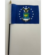 U.S. Air Force 4&quot;x6&quot; Flag Desk Table Stick Military - £4.94 GBP