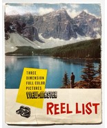View-master Reel List Revised September 1953 Product Brochure Ephemera - £3.09 GBP