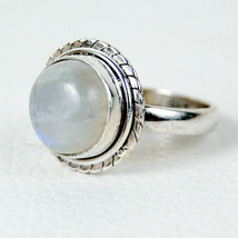 925 Sterling Fine Silver Rainbow Moonstone Gemstone Ring Women Gift RSP-1061 - £25.99 GBP