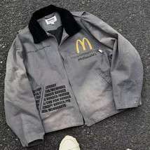 Rare Vintage McDonald&#39;s Lapel Work Jacket Coat Distressed Jacket - £147.88 GBP
