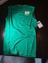 Men&#39;s Fruit Of The Loom Size Small Green Cut Off Sleeves Shirt - £7.00 GBP