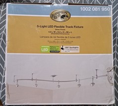 Hampton Bay 5 Light LED Flexible Track Fixture Silver 1002081950 - $72.39