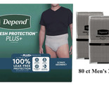 Depend Fresh Protection Plus+ Underwear Men XL Adult Incontinence Pull u... - £56.12 GBP