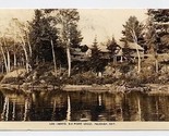 Log Cabins Six Point Lodge Paudash Ontario RPPC 1941 - $24.82