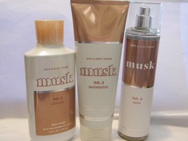 MUSK Bath &amp; Body Works  #1  Cleanse, #2 Moisturize &amp; #3 Mist - $46.41