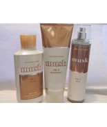MUSK Bath &amp; Body Works  #1  Cleanse, #2 Moisturize &amp; #3 Mist - £37.18 GBP