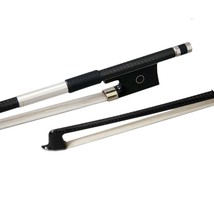 Sky Violin Bow Master Silver Braided  Carbon Fiber 4/4 Full Size Ebony Frog - $149.99