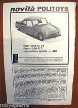 Pubblicità advertising vintage Politoys n 74 Ferrari 250 gt automobilina toy car - $7.04