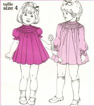1982 Grace Knott Girls Peasant Dress English Smocking Pattern S4 - $13.99