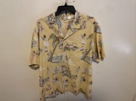 VTG Men&#39;s &quot;Barefoot In Paradise&quot; Hawaiian Button Down Shirt Bright Patte... - $48.51