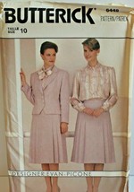 Butterick Sewing Pattern 6448 Misses Jacket Skirt Blouse Size 10 Evan Picone - £7.37 GBP