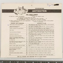 Poisoning Antidotes Guidelines Paper Sheet - $14.84