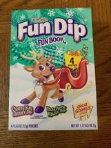 FUN DIP CANDY STOCKING STUFFER 4 POUCHES INSIDE WITH GAMES ON BOX - $18.69