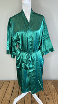 turquaz NWT women’s silky Belted robe size M green M2 - $9.98
