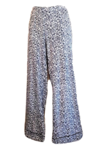 Lounge Wear SMALL Blue White Scroll Pattern Fleece Pajama Pants Secret T... - £15.47 GBP