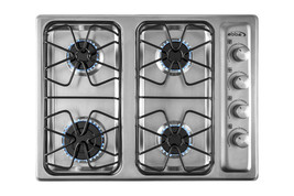 ABBA CG401-3EA - 24&quot; 4-Burner Stainless Steel Gas Cooktop W/ Automatic Ignition - £184.97 GBP