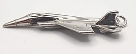 Vintage 1970&#39;s McDonnell Douglas F-15 Silver Tone Pewter Fighter Jet Cha... - £13.36 GBP