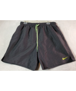 Nike Swim Trunk Short Men Large Black Polyester Pleated Front Pockets Dr... - £12.75 GBP