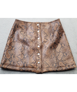 ASTR The Label Mini Skirt Womens S Multi Snake Print Come Slither Button... - €25,23 EUR