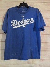 Vintage Majestic Dodgers MLB Men&#39;s Blue Large T-Shirt  2006 Baseball Sports - $8.99