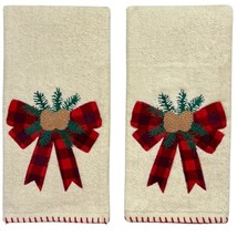 Decorative Christmas Theme Red Towel Set: Luxury Bathroom Hand Towels, Embroider - $32.99