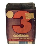 Bundle Lot Of 3 NEW Certron 8 Track Tapes 90 Min Recordable Factory Seal... - £10.82 GBP