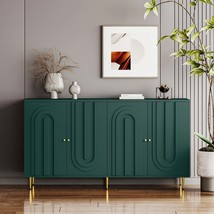 Modern Green Lacquer Wooden Cabinet Sideboard - Living Room &amp; Dining - $377.99