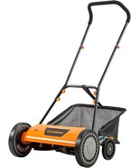 18-Inch 5-Blade Push Reel Lawn Mower By Lawnmaster Lmrm1801. - $129.99