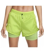new NIKE ICON CLASH TEMPO LUXE LAYERED Running Shorts Women&#39;s sz XS Gree... - €18,53 EUR