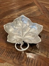 Ep Brass Germany Wmf Ikora Grape Leaf Candy Dish Silver Plated 6 1/4&quot; Vintage - £11.61 GBP