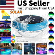 Solar LED RGB Light Outdoor Garden Pond Swimming Pool Floating Waterproof Lamps - £10.21 GBP