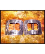 Pr Vintage Late 20s Arts Crafts Sterling Sash or Slide Belt Buckle Hand ... - $68.57 CAD