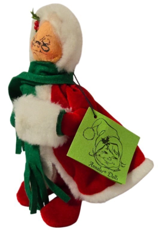 Annalee Mobilitee Dolls 1963 Vintage Mrs Claus Eyes Closed with  Muff - NWT Item image 5