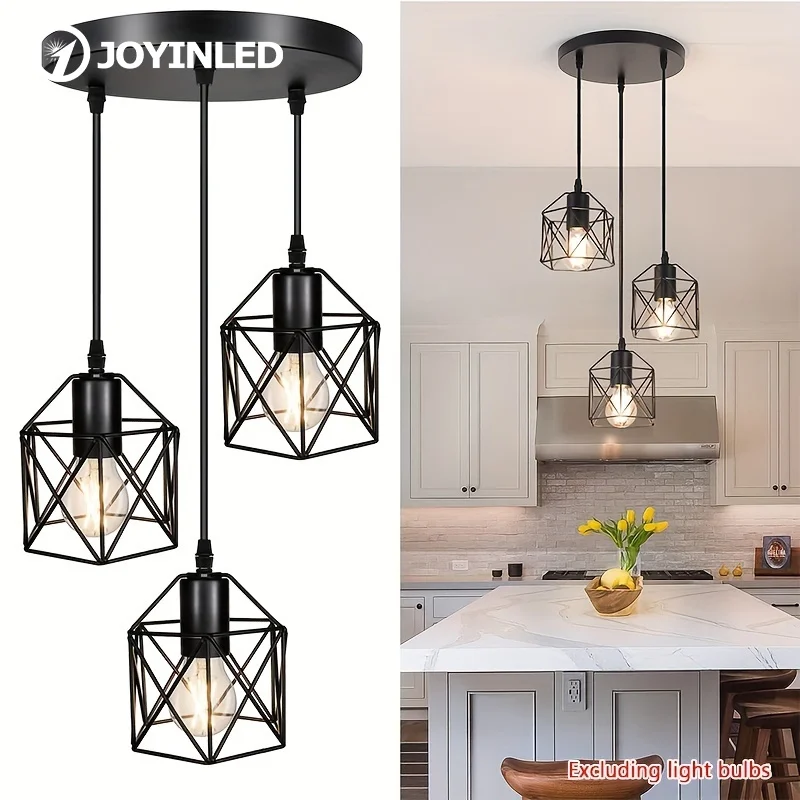 Ndant light adjustable metal cage chandelier for home office home decor lamps aesthetic thumb200
