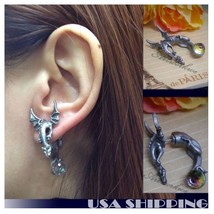 3D Dragon with wings Puncture Ear Stud Womens Mens Unisex Earring One Piece - $13.83